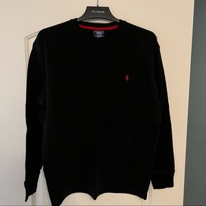 Size XL Polo Black and Red Thermal Long Sleeve Shirt